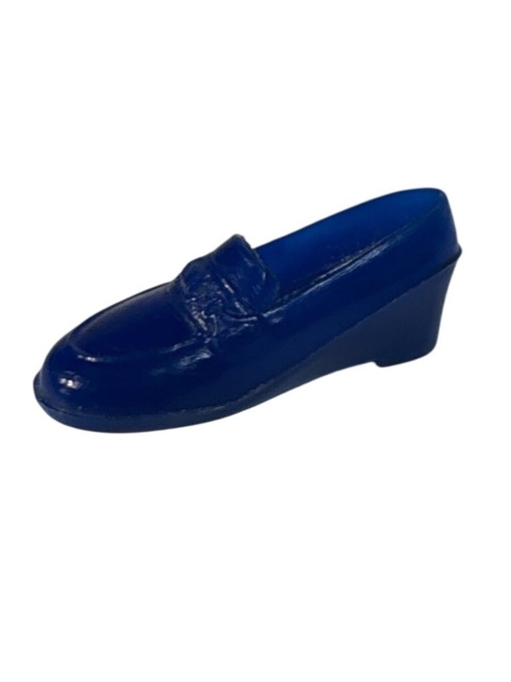 1976 Kenner Bionic Woman Doll Shoe Blue Wedge from Casual Day Outfit ONE SHOE